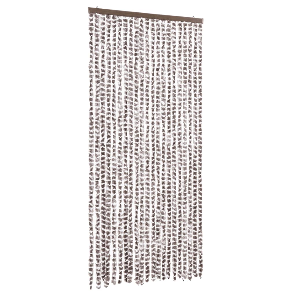 Vidaxl Fly Cundain 90x200 cm Chenille Taupe a bílá