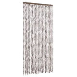 Vidaxl Fly Curtain 90x200 cm Chenille Taupe e White