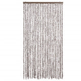 Vidaxl Fly Curtain 100x200 cm Chenille Taupe og White