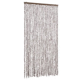 Vidaxl Fly curtain 100x230 cm Chenille Taupe and White