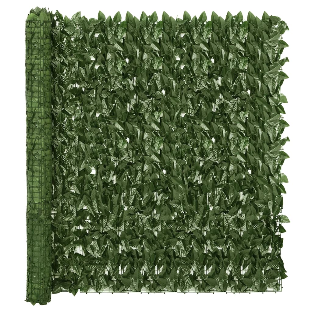 Vidaxl Balcony screen with dark green leaves 300x150 cm