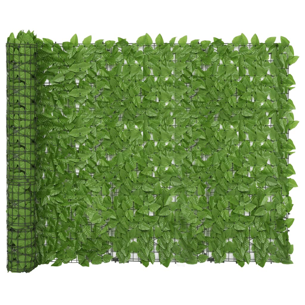 Vidaxl Balcony screen with green leaves 300x150 cm