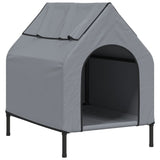 Vidaxl Dog Loft Oxford Tessuto e grigio chiaro in acciaio