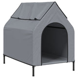 Vidaxl Dog Loft Oxford Fabric and Steel Light Grey