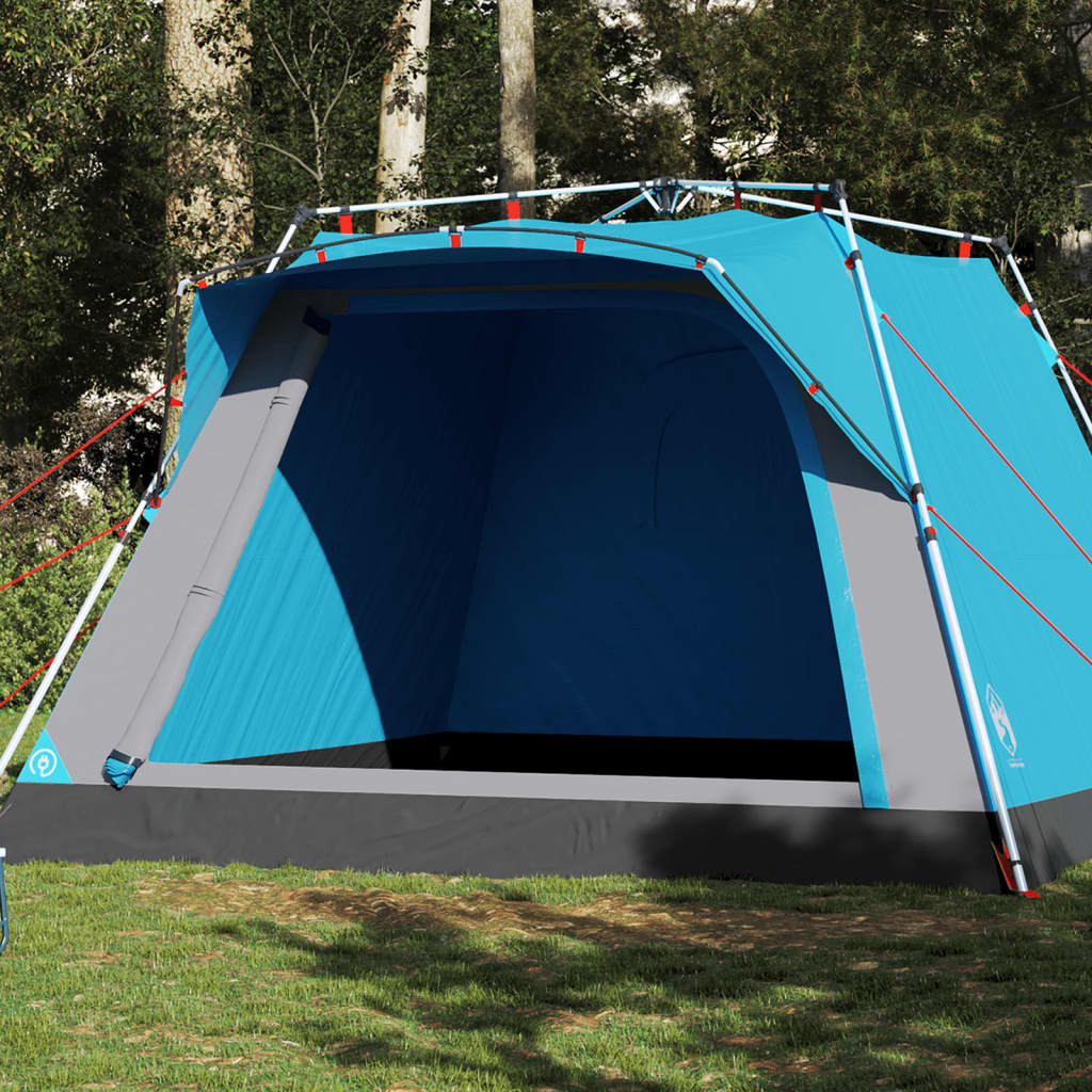 Vidaxl Camping Tent 4 Persona Rápido Blue Blue