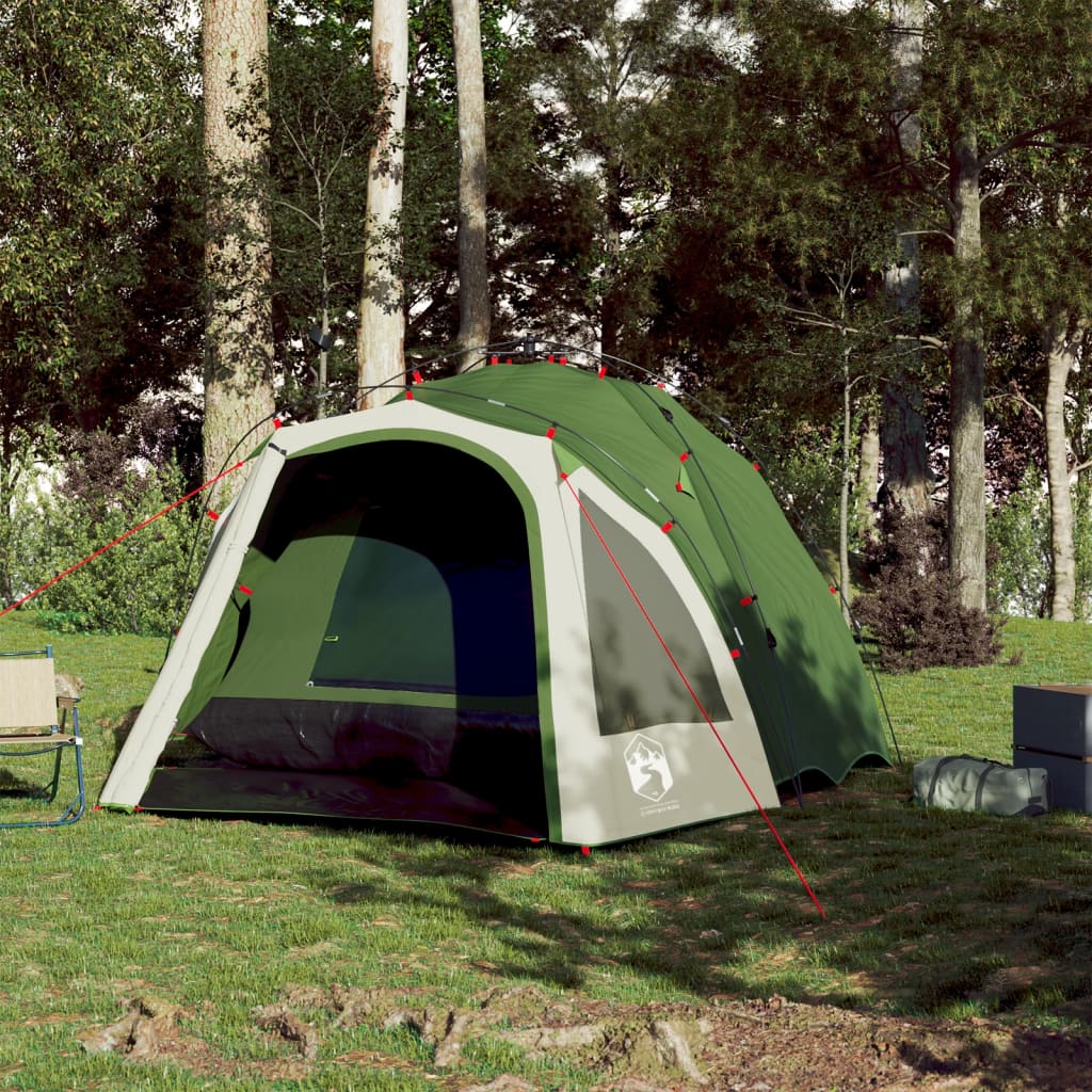 Vidaxl Dome Tent de 3 personas Liberación rápida Green