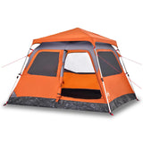 Vidaxl Dome Tenda Release veloce di 4 persone Grey and Orange