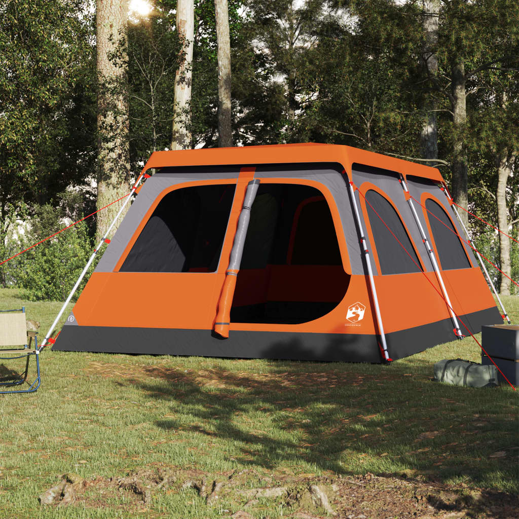 Vidaxl Dome Zelt 8-Personen schneller Release Grey und Orange