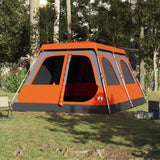 Vidaxl Dome Stan 10-Person Rychlé uvolnění šedé a oranžové