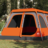 Vidaxl Dome Tält 10-person Fast Release Grey and Orange