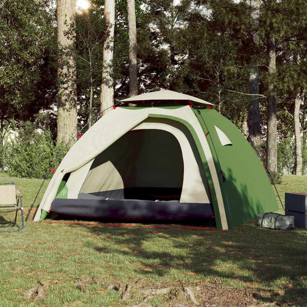 Vidaxl Dome Tent 4-Person Fast Release Green