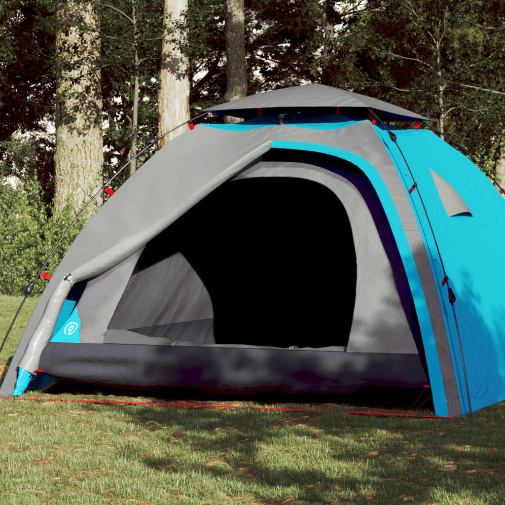 Vidaxl Dome Tent 4-osobowy szybki wydawanie niebieskiego