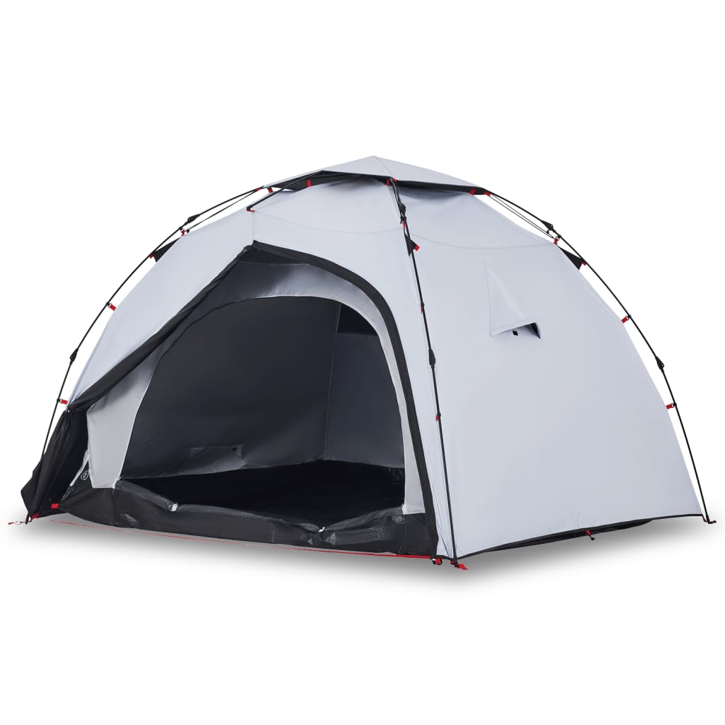 Vidaxl Dome Stan 4-Person Rychlé uvolnění zatemňovací látku bílá