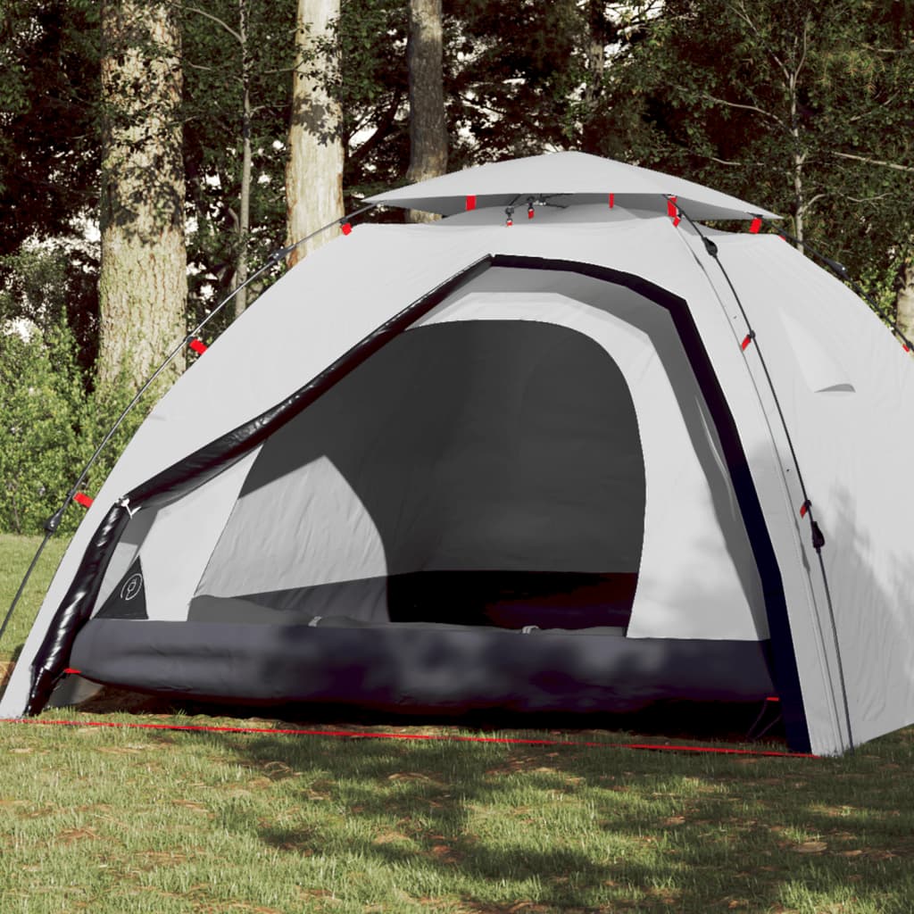 Vidaxl Dome Tent 4-person Fast Release Blackout Fabric White