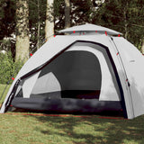 Vidaxl dome tente 4 personnes Fast Release Blackout tissu blanc