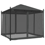 Vidaxl arbor with side walls of mesh 2.93x2.93m steel anthracite -colored