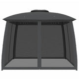 Vidaxl arbor with mesh walls and double roof 2.93x2.93 m steel anthracite