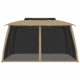 Vidaxl Arbor Side Malls of Mesh et Double Roof 3,93x2.93 m Cream en acier