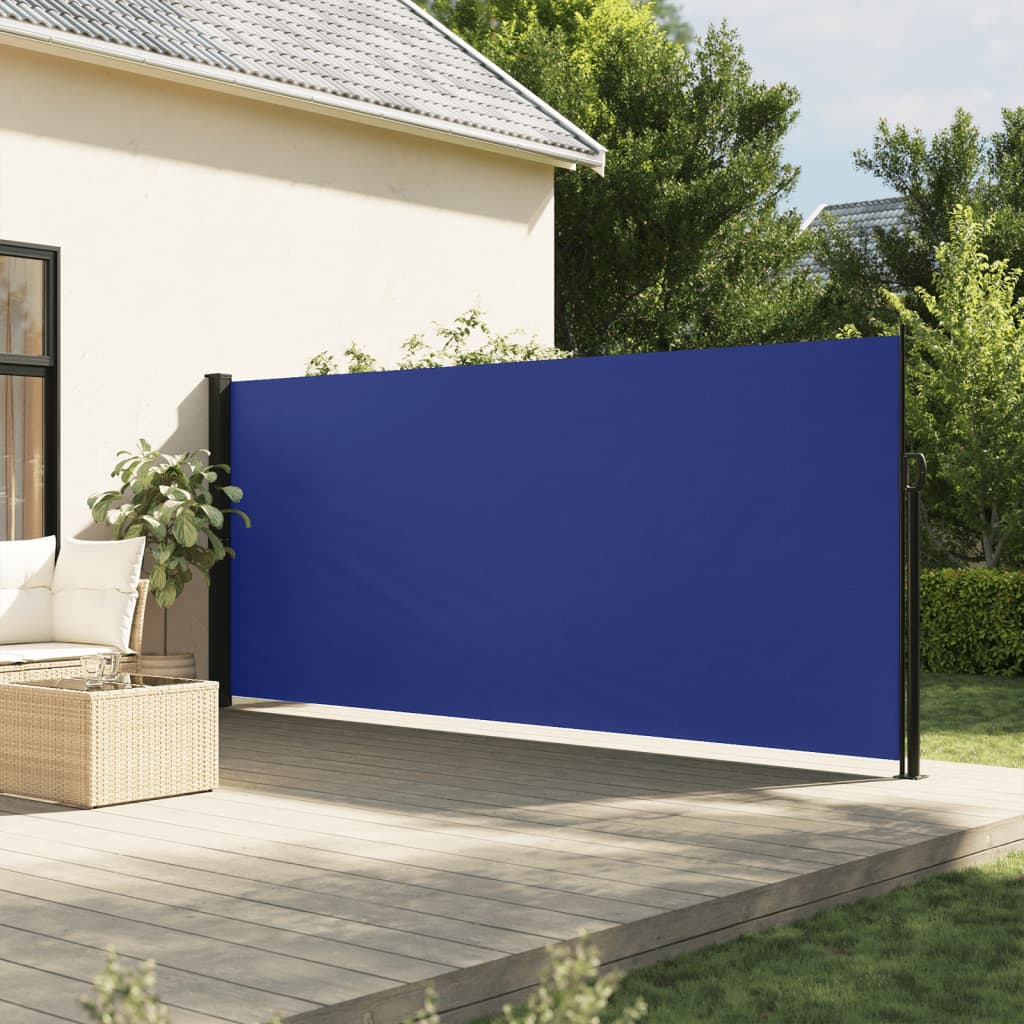 VidaXL Windscherm uittrekbaar 180x300 cm blauw