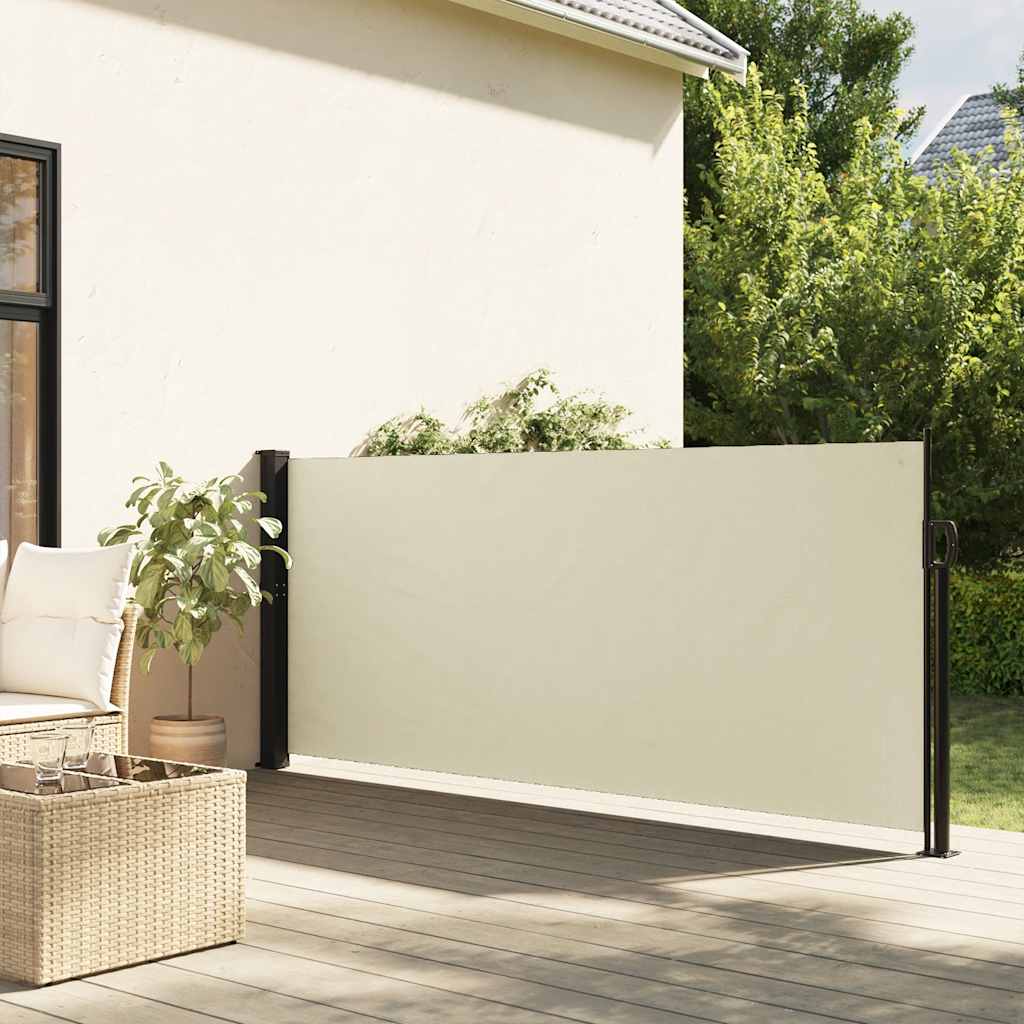 Vidaxl forrude Udvidelig 100x500 cm creme -farvet