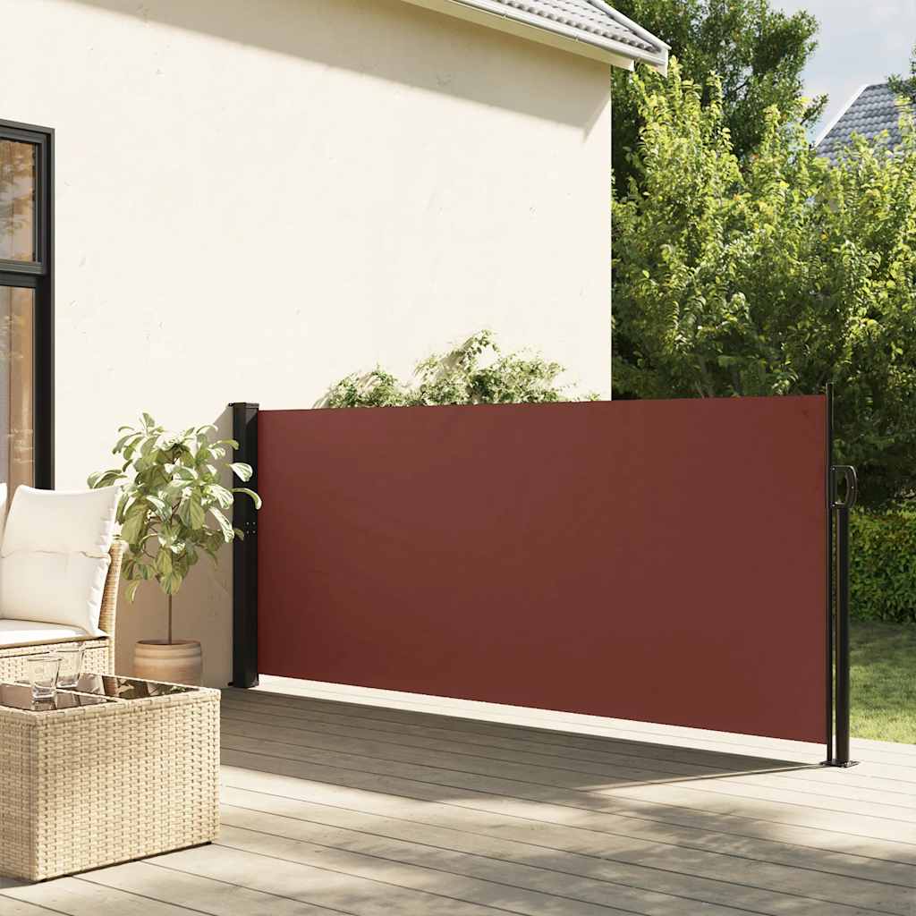 Pare-brise Vidaxl extensible 140x500 cm brun