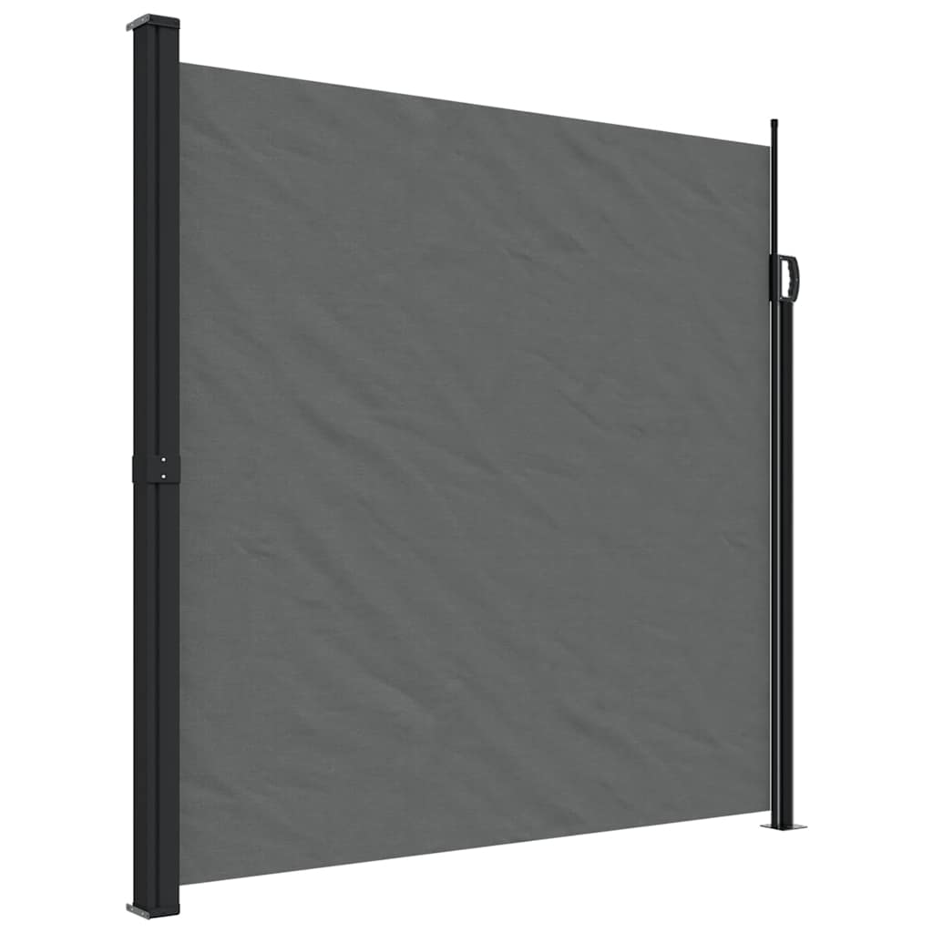 Vidaxl Windshield Extendable 200x500 cm Antracite -farget