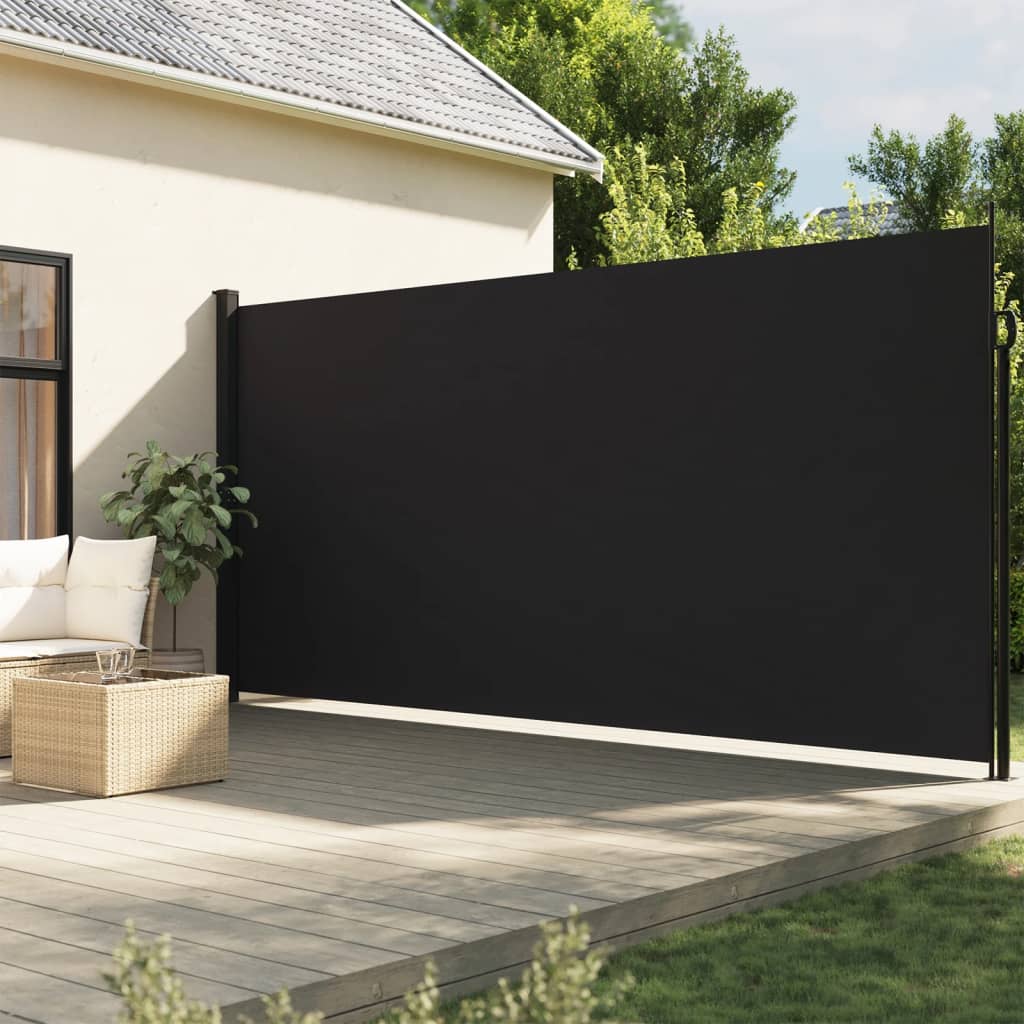 VidaXL Windshield Extendable 220x500 cm Black