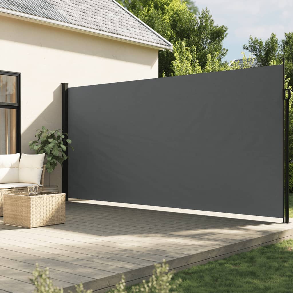 VidaXL Windscherm uittrekbaar 220x500 cm antracietkleurig