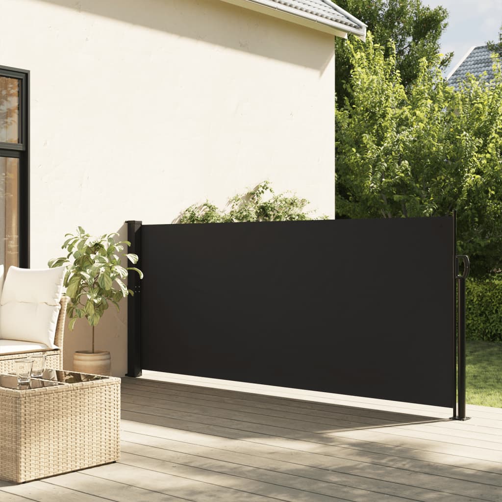 Pare-brise Vidaxl extensible 140x600 cm noir