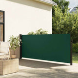 Schermo del giardino Vidaxl estendibile 140x600 cm verde scuro