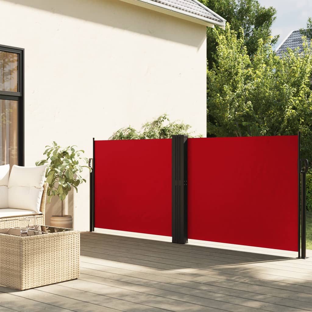 VidaXL Windscherm uittrekbaar 140x600 cm rood