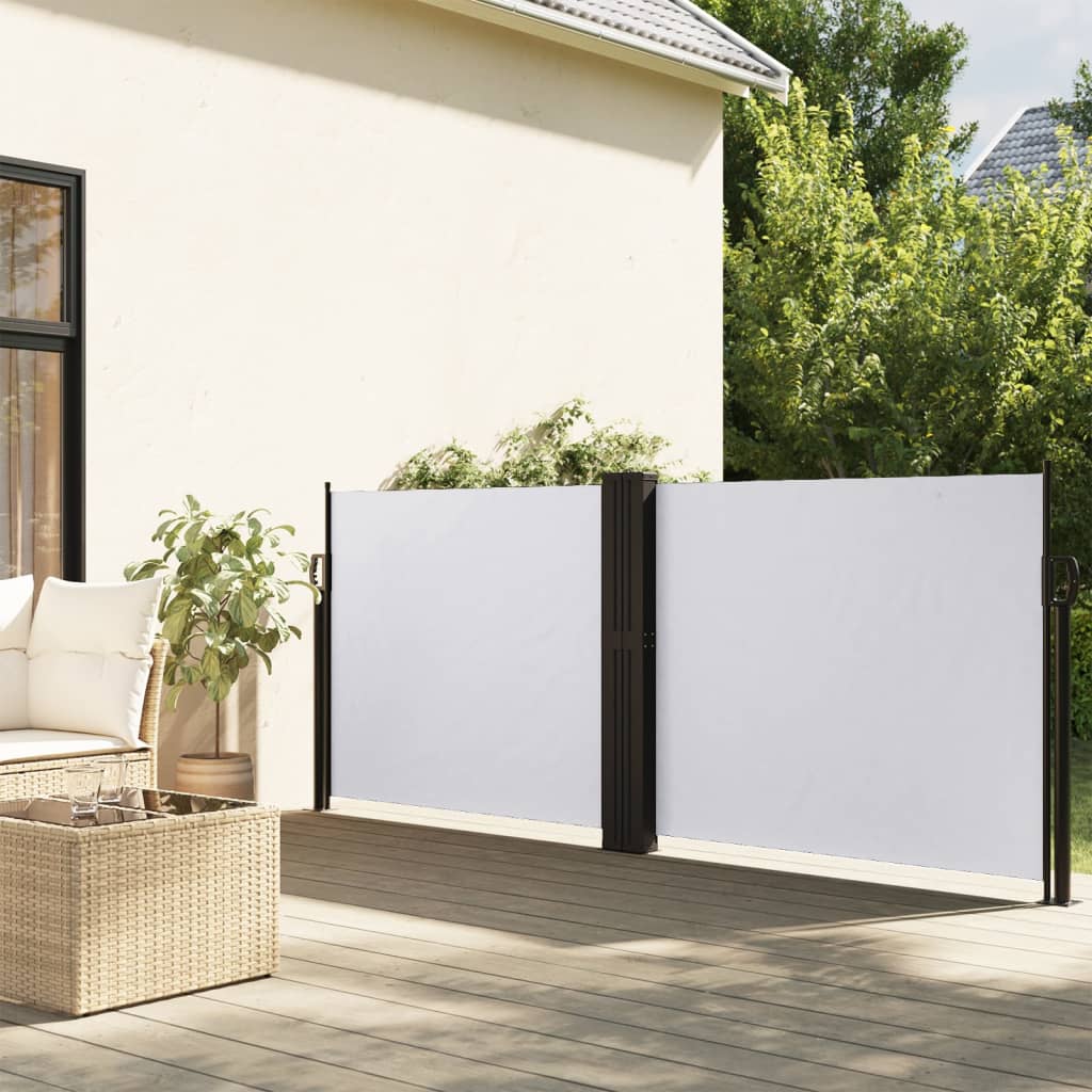 Pare-brise Vidaxl extensible 140x600 cm blanc