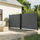 Pare-brise vidaxl extensible 160x600 cm anthracite