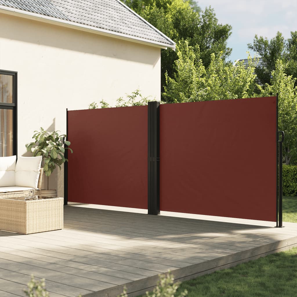 Pare-brise Vidaxl extensible 160x600 cm brun