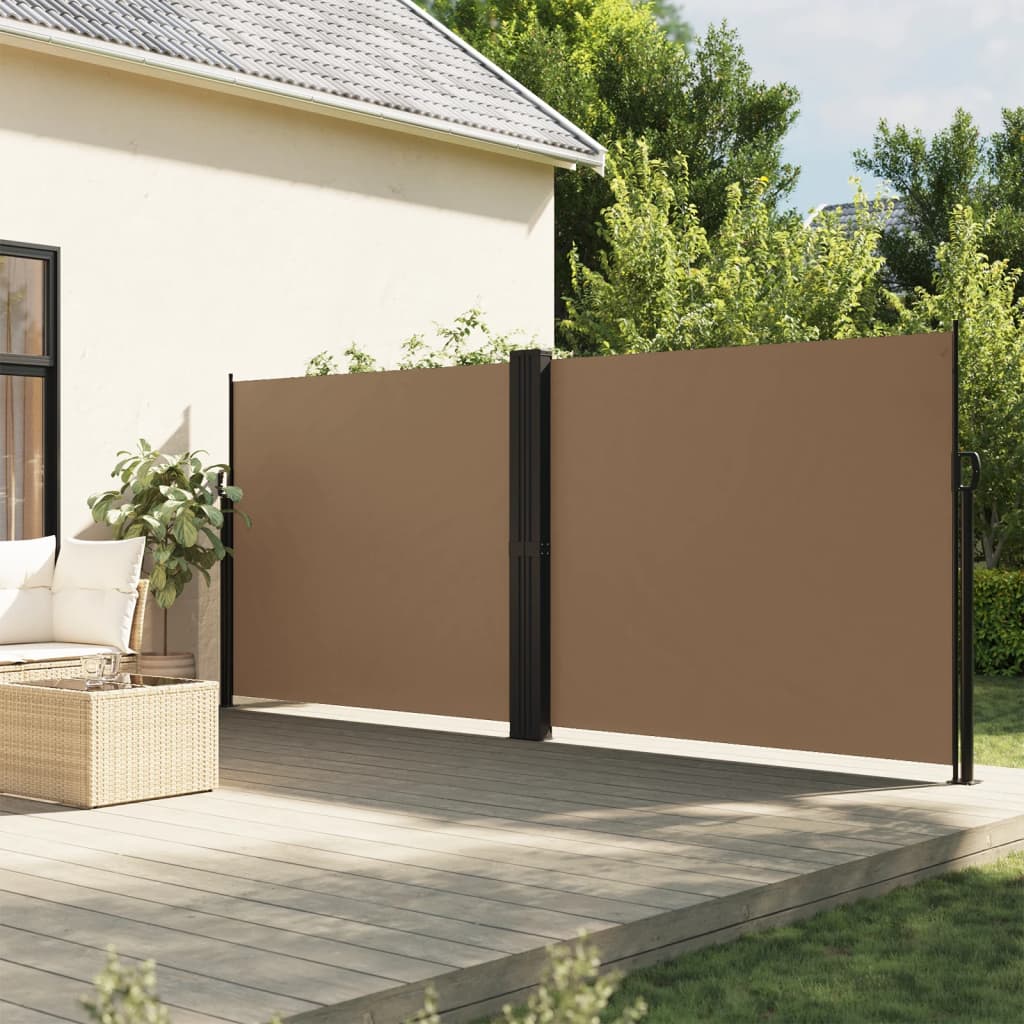 Vidaxl čelní sklo prodloužitelné 160x600 cm taupe