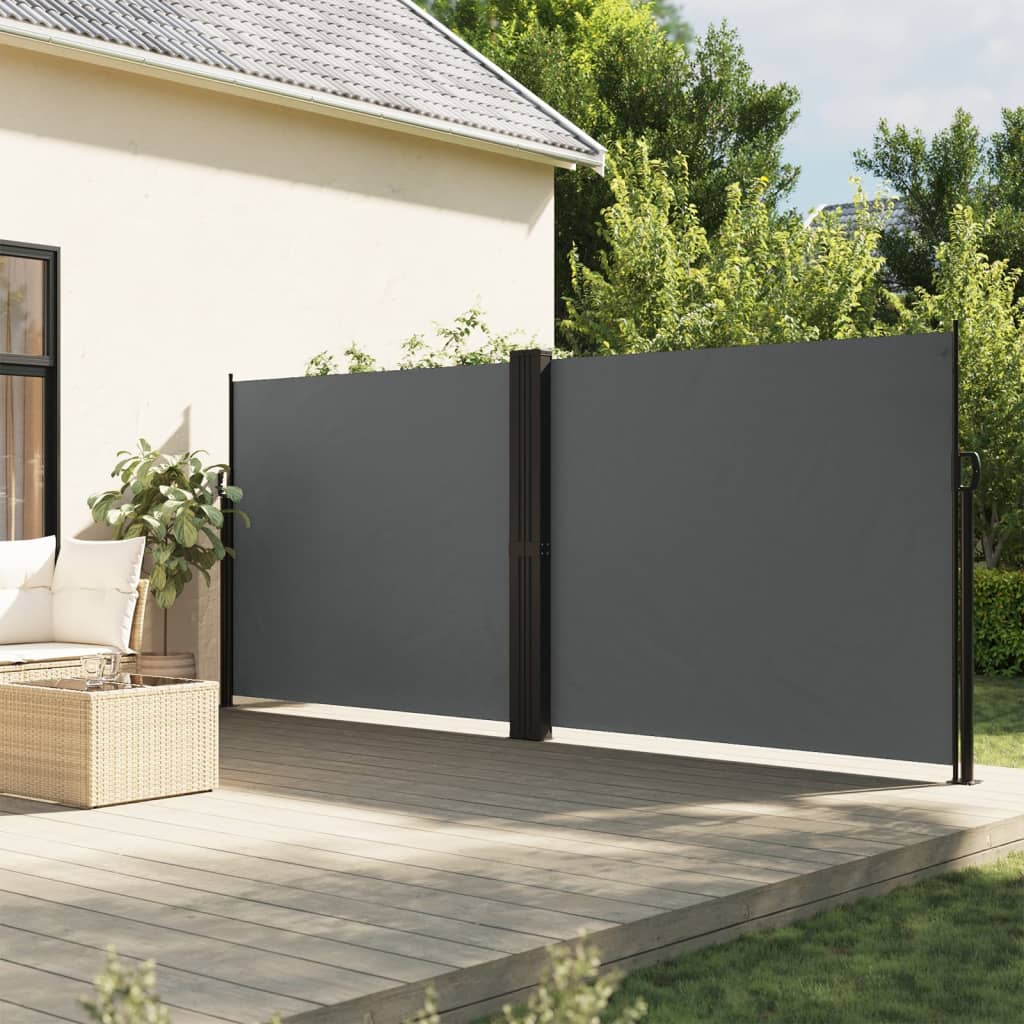 Pare-brise Vidaxl extensible 180x600 cm anthracite -colored