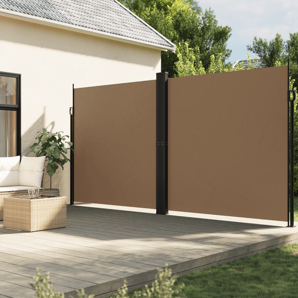 Pare-brise vidaxl extensible 200x600 cm taupe