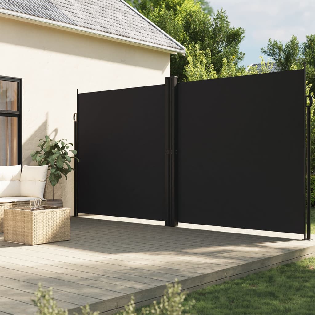 Pare-brise Vidaxl extensible 220x600 cm noir