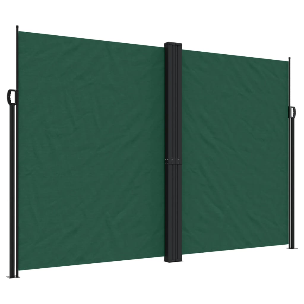 Pare-brise Vidaxl extensible 220x600 cm vert foncé