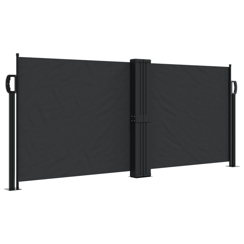 Pare-brise vidaxl extensible 100x1000 cm noir