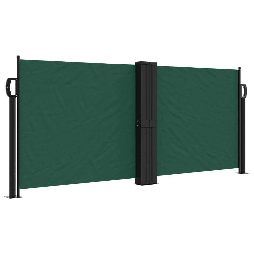 Pare-brise vidaxl extensible 100x1000 cm vert foncé