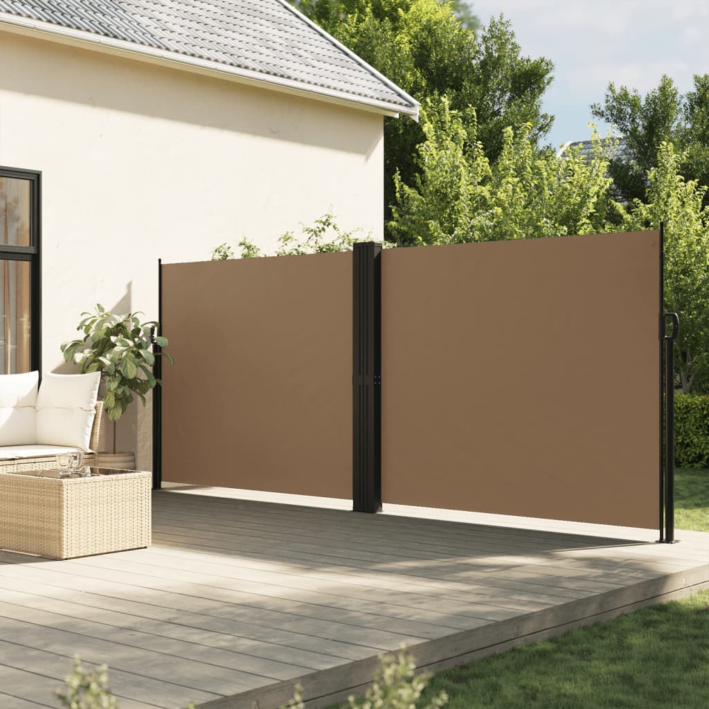 Pare-brise vidaxl extensible 180x1000 cm taupe