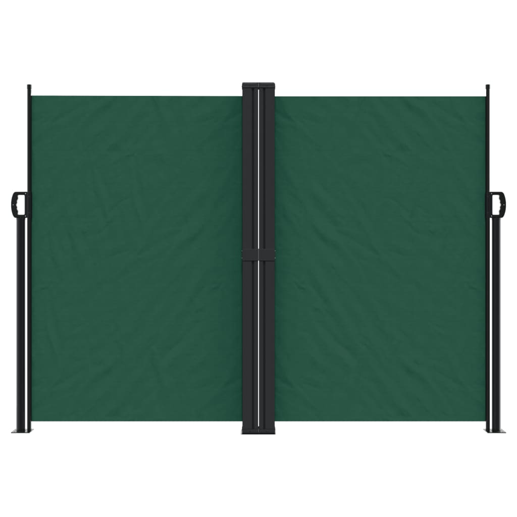 Pare-brise Vidaxl extensible 180x1000 cm vert foncé