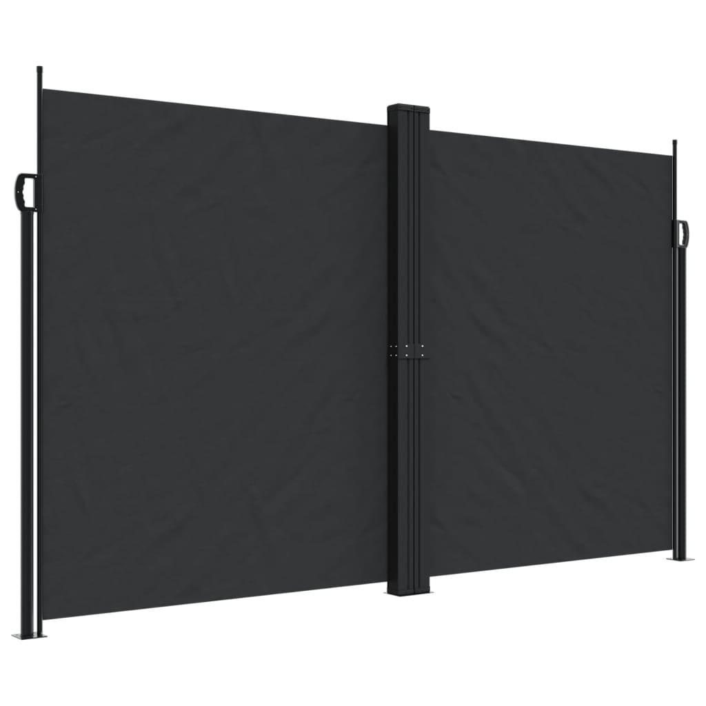 Pare-brise vidaxl extensible 200x1000 cm noir