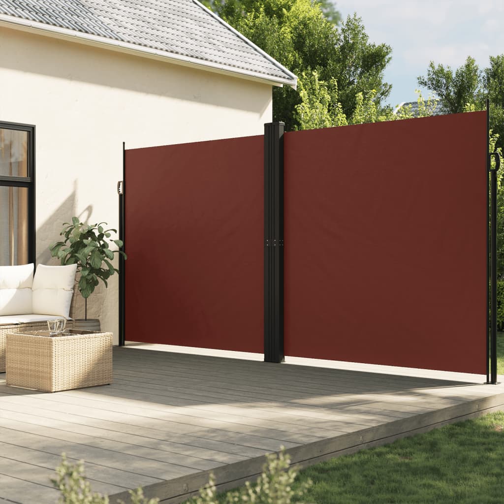 Pare-brise vidaxl extensible 200x1000 cm brun