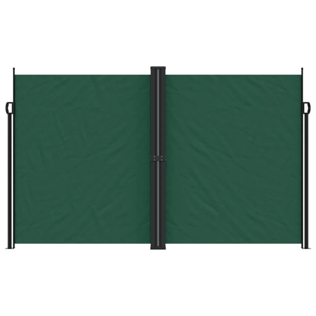 Pare-brise vidaxl extensible 200x1000 cm vert foncé