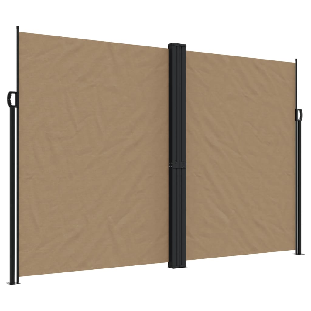 Pare-brise vidaxl extensible 220x1000 cm taupe