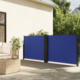 Pare-brise Vidaxl extensible 120x1200 cm bleu