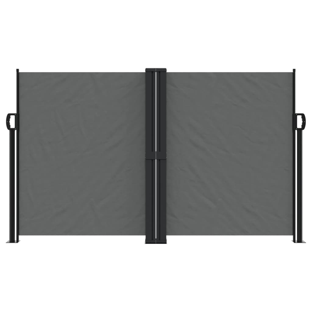 VidaXL Windshield Extendable 140x1200 cm Anthracite -colored