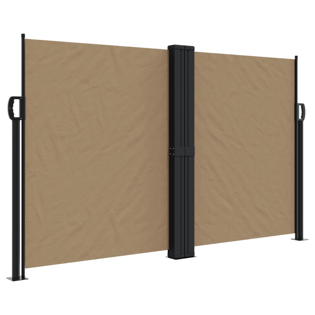 Pare-brise Vidaxl extensible 140x1200 cm taupe